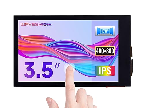 3.5Inch Ips Capacitive Touch Lcd Display, Compatible With Raspberry Pi 5/4B/3B/Zero/Zero W/Zero 2W/Pico/Pico W/Pico Wh, 480×800, Adjustable Brightness