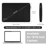 15 15.6 16 Inch Laptop Sleeve Case For Macbook Air 15/16 Inch/Macbook Pro 16 Inch, Water-Resistant Protective Portable Laptop Cover Bag For Hp/Dell/Asus/Acer/Huawei, Black