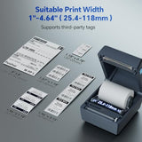 Industrial High-Speed Thermal Printer - 8Ips, 203 Dpi, For Large Warehouses & Logistics, Usb/Ethernet, Supports 4.25" Wide Labels, Perfect For Barcode Shipping & Receipts