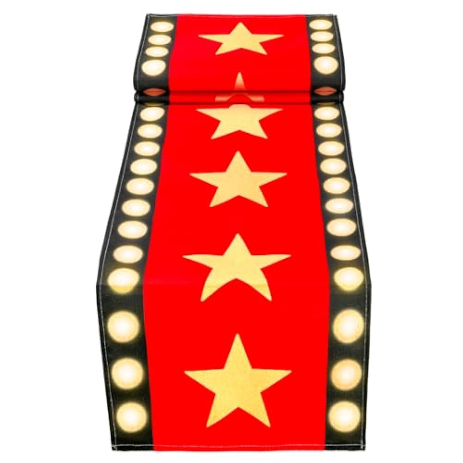 13x72 Inch Movie Night Table Runner Gold Star Red Carpet Birthday Decor