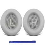 For Bose Headphones Protein Leather Ear Cushions, Bose Quietcomfort 15 Qc15 Qc25 Qc2 Qc35/Ae2 Ae2I Ae2W Replacement Ear Cushions W/Soundtrue & Soundlink Series (Grey)