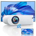 Mini Projector With Wifi, 1080P Full Hd Outdoor Movie Projector, Portable Projector Compatible With Tv Stick/Ios/Android/Tv Stick/Pc/Ps5, For Home Theater & Outdoor Movies