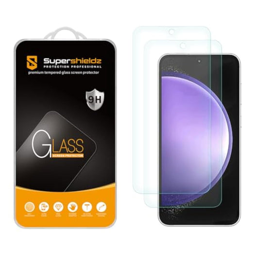 (2 Pack) Designed For Samsung (Galaxy S24 Fe) Tempered Glass Screen Protector, Anti Scratch, Bubble Free