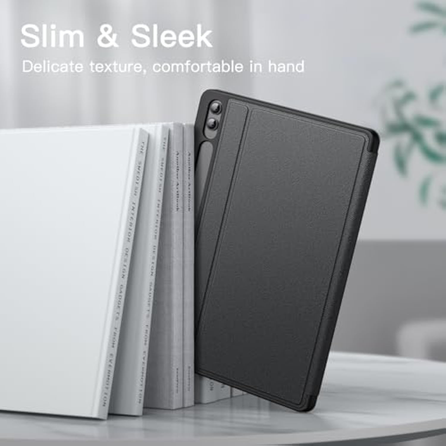 Jetech Case For Samsung Galaxy Tab S9 Fe+ / S9 Fe Plus 12.4Inch With S Pen Holder, Slim Folio Stand Protective Tablet Cover, Multiangle Viewing (Black)