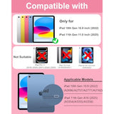 Touchpad Keyboard Case For Ipad (A16) 11Th 10Th Generation, 360 Rotation Cover With Pencil Holder Wireless Backlit Detachable Keypad For Ipad 11 Inch 2025/10 Gen 10.9" 2022 Watermelon Red