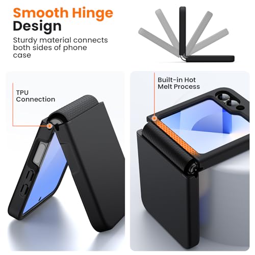 For Galaxy A16 5G Phone Case With 2 Pcs Hd Screen Protector, 360° Rotatable Ring Holder Kickstand Slide Camera Cover Military Grade Protection, Shockproof Heavy Duty For Samsung A16 5G Case, Black