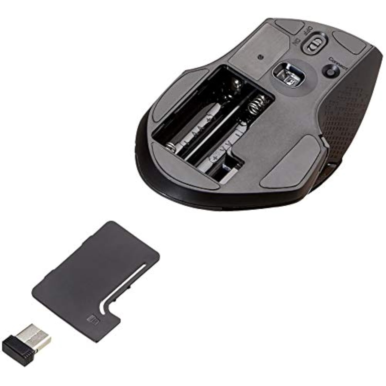 Full Size Ergonomic Wireless Mouse With Fast Scrolling, Compatible With Pc, Mac, Laptop - Black