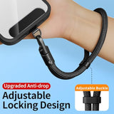 Hand Wrist Strap Lanyard,Universal Cell Phone Multifuctional Patch Lanyards For Women And Men (Black)