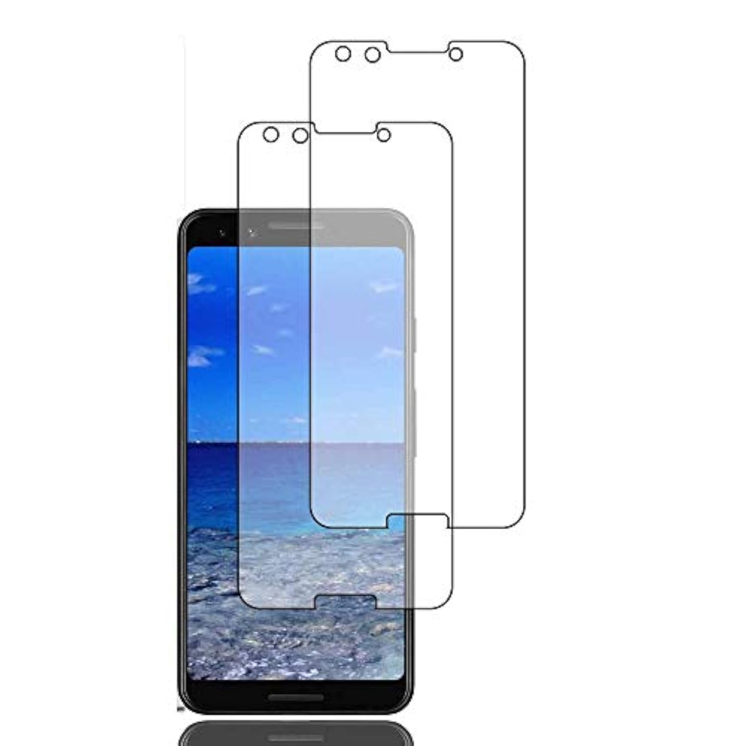 For Google Pixel 3 Tempered Glass Screen Protector - [2 Pack] [Anti-Scratch] For Google Pixel 3 High Clear Tempered Glass Screen Protector Front Bubble Free Protector