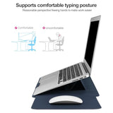 13 14 Inch Laptop Sleeve Case Compatible With Mac Book Pro 14 2021 Mac Book Air 13 M1 M2 2022-2018 Mac Book Pro 13 M2 2022-2016,Waterproof Leather With Adjustable Stand Sleeve Pouch,Blue