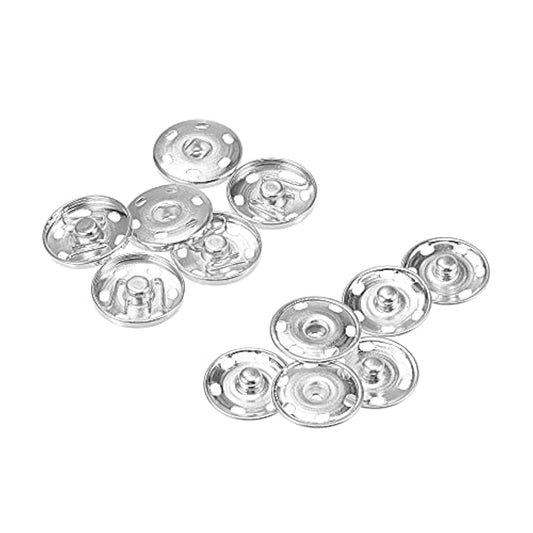 Snap Buttons, 25Mm Copper Sew-On Press Button Fastener For Leather Coa