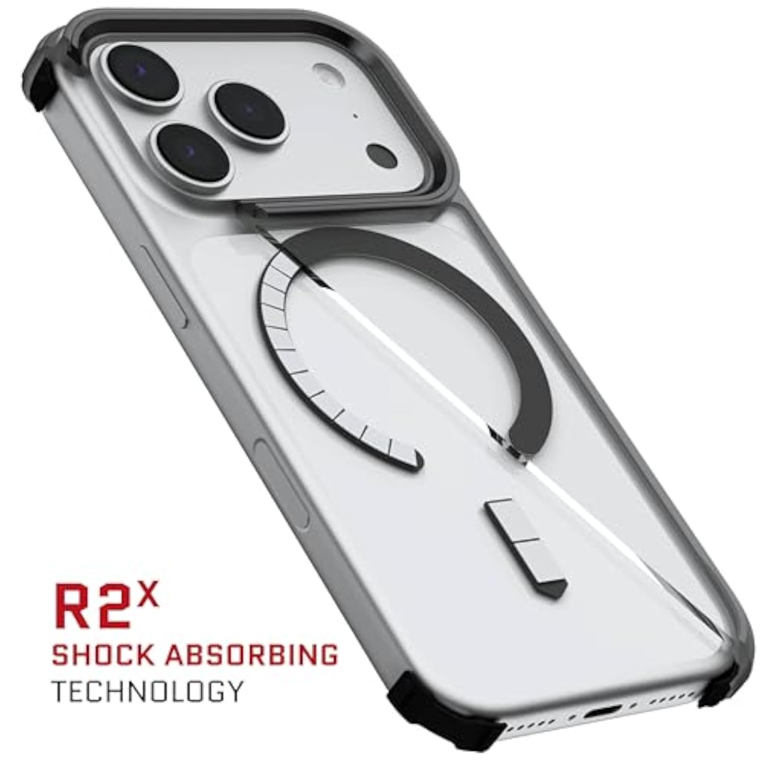Clear Case for iPhone 17 Pro - Compatible with MagSafe Accessories, Shockproof Silicone, Minimalist Phone Cover, 6.3 Inch, Smoke Matte