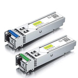 A Pair Of 1.25G Sfp Bidi Transceiver, 1000Base-Bidi Singlemode Simplex Lc Fiber Module For Cisco Glc-Bx-20D/Glc-Bx-20U, Ubiquiti Unifi Uf-Sm-1G-S And More, Smf 1550Nm/1310Nm, Ddm, Up To 20 Km