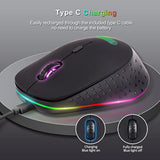 Wireless Mouse,2.4Ghz And Bt 5.1 Dual Mode Fast Switching Connection 13 Rgb Ba