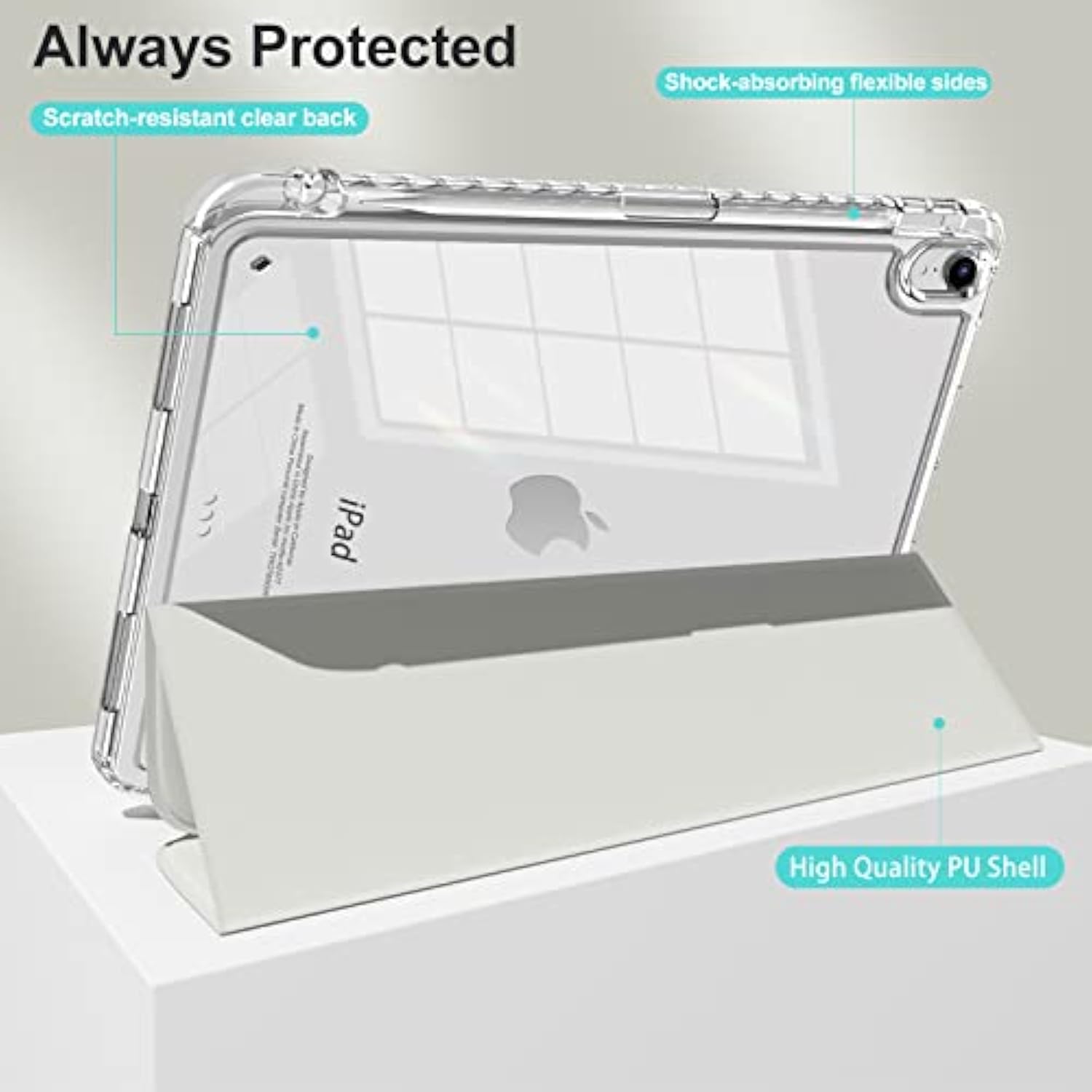 For Ipad Air 5Th Generation Case 2022 With Pencil Holder, Air 4Th Generation C