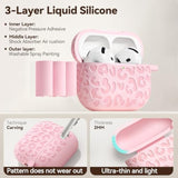 Leopard Engraved AirPods 4 Case Cover 2024 in Pink
