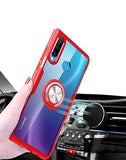 Clear Case for Huawei P30 Lite with Ring Holder,Slim Fit Case Transparent Hard PC Cover Huawei P30 Lite Case with Metal Plate for Magnetic Car Phone