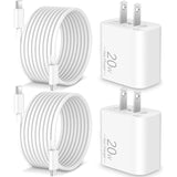[2025 Upgraded] Iphone 16E Charger Fast Charging, 2-Pack 20W Usb C Wall Charger Block With 10Ft Long Usb C Charge Cord Cable For Iphone 16/16 Pro Max/16 Plus/16 Pro/16E/15/15 Pro/15 Pro Max, Ipad