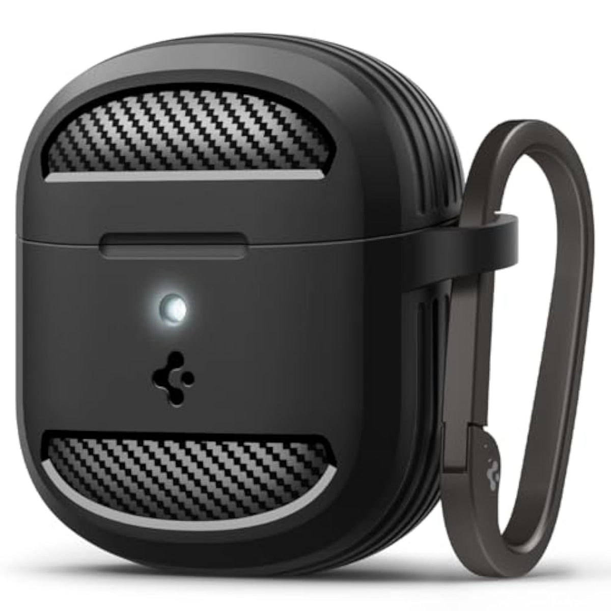 Spigen Rugged Armor Designed for Google Pixel Buds 2a Case (2025) Cover with Keychain - Matte Black