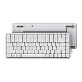 Flow84 Low Profile Mechanical Keyboard, 75 Percent Rechargeable Wireless Keyboards With Bluetooth And Wired Connection For Windows, Mac Os/White Ghost Linear Switches
