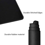 Large Gaming Mouse Pad Extended Mouse Mat Non-Slip Rubber Base Mousepad Big Desk Pad Keyboard Mat With Stitched Edge For Laptop Notebook Computer Desktop Pc Gamer Office & Home (23.5" X 11.8" Black)
