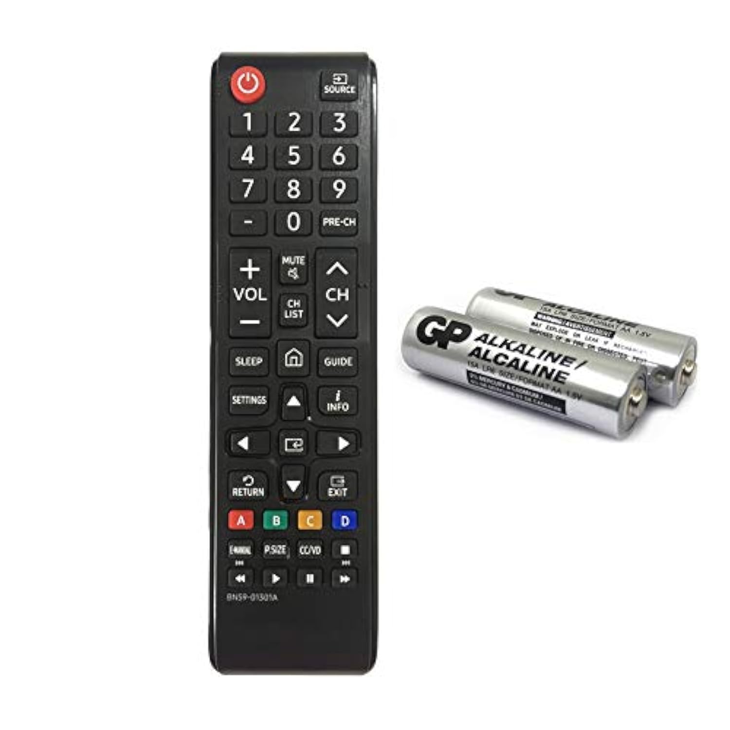 Bn59-01301A Replacement For Samsung Tv Remote Control (Non Universal) For Un55Nu6900 Un32N5300 Un43Nu6900 Un50Nu6900 Un50Nu7100 Un55Nu7100 Un55Nu7300 Un65Nu7100 With Gp Alkaline 2 Pcs Batteries