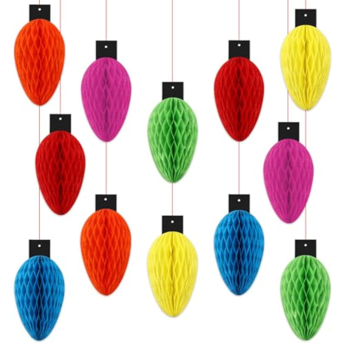 12Pcs Merry Christmas Honeycomb Ball Decorations Centerpieces For Tables Holiday String Lights Hanging Ceiling Sign Merry And Bright Party Supplies For Christmas Theme Birthday Baby Shower Party Favor