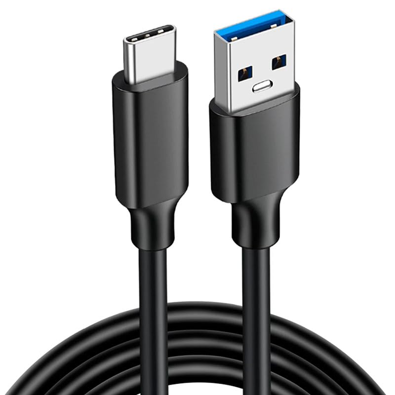 Fast Charging USB A to USB C Cable, Black, 6ft / 2 Meters Length, PVC Coated, Data Transfer 480Mbps, Compatible with  iPhone iPad AirPods