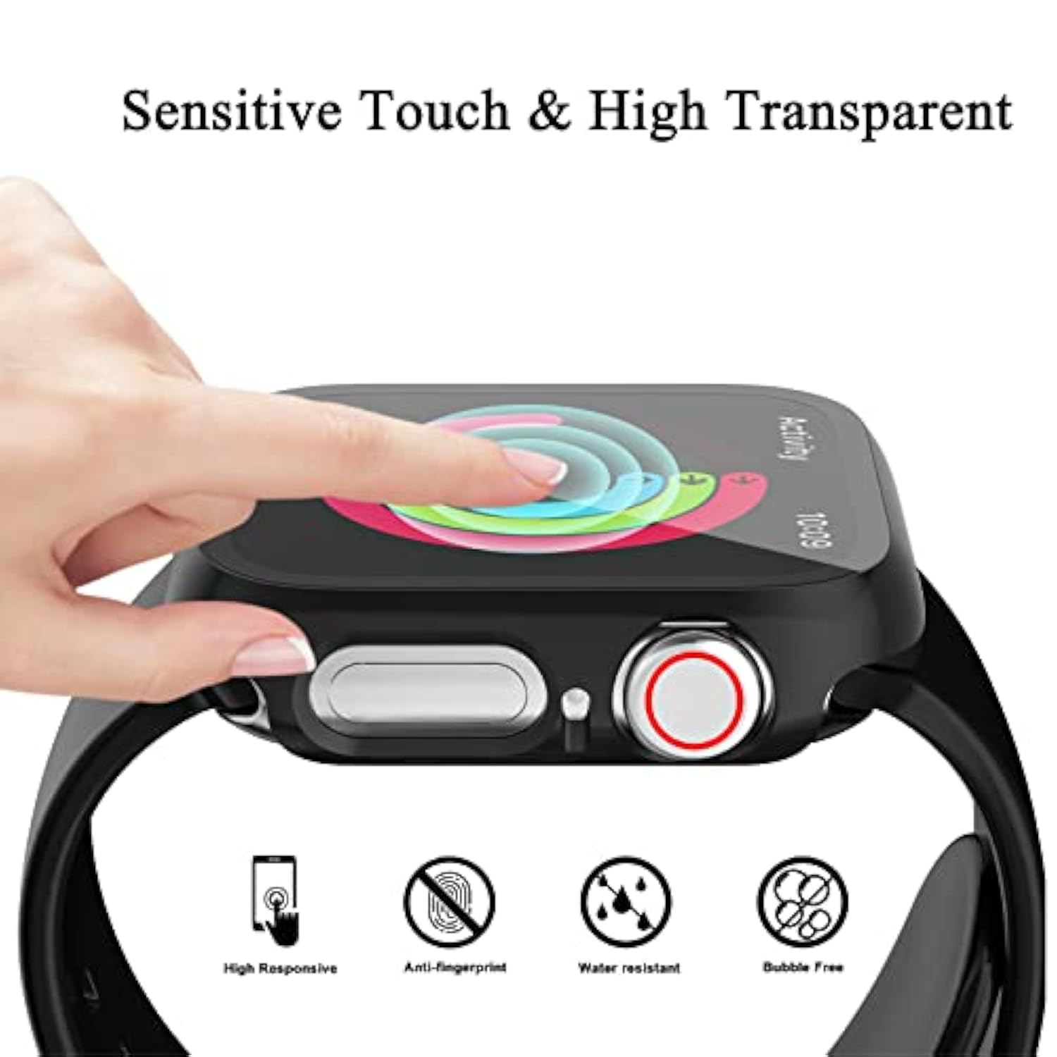 [12 Pack] Case Compatible With Watch Series 9 8 7 41Mm With Tempered Glass Screen Protector, Full Coverage Bumper Hard Pc Protective Cover For Iwatch Series 9 8 7 41Mm Accessories