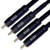 Cess-111-6I Rca Preamp Jumpers Male To Male Patch Cable, 2 Pack (6 Inches)