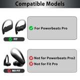 Replacement Ear Hooks Wingtips For Beats Powerbeats Pro Wireless Earbuds, One Pair [Left & Right] Repair Parts Pb Pro Ear Wings - Black