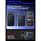 SUPCASE for iPhone 17 Pro Max Case with Camera Control Button (Unicorn Beetle Mag), [Compatible with MagSafe] [Built-in Kickstand] Slim Protective Magnetic Translucent Back Phone Case, Black