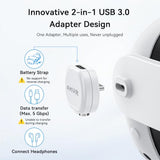Magnetic Charging Dock Compatible with Meta Quest 3/3S, 30W Fast Charger VR Stand with 2 Rechargeable Controller Batteries, USB-C Port ? Overcharge