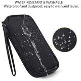 Electronic Organizer Case, Travel Cable Organizer Pouch Electronic Accessories Carry Case Water Resistant Organizer Pouch Bag For Cable, Cord, Charger, Phone, Power Bank, Earphone (Black)