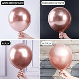 100 Rose Gold Balloons in Mixed Sizes – Chrome Balloon Garland Kit for Parties & Events