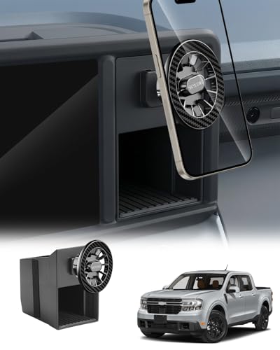 Magnetic Phone Holder Cubby Insert for Ford Maverick 2022 2023 2024 Accessories, Cell Phone Mount Storage Box Kit for MagSafe, Automobile Cradles