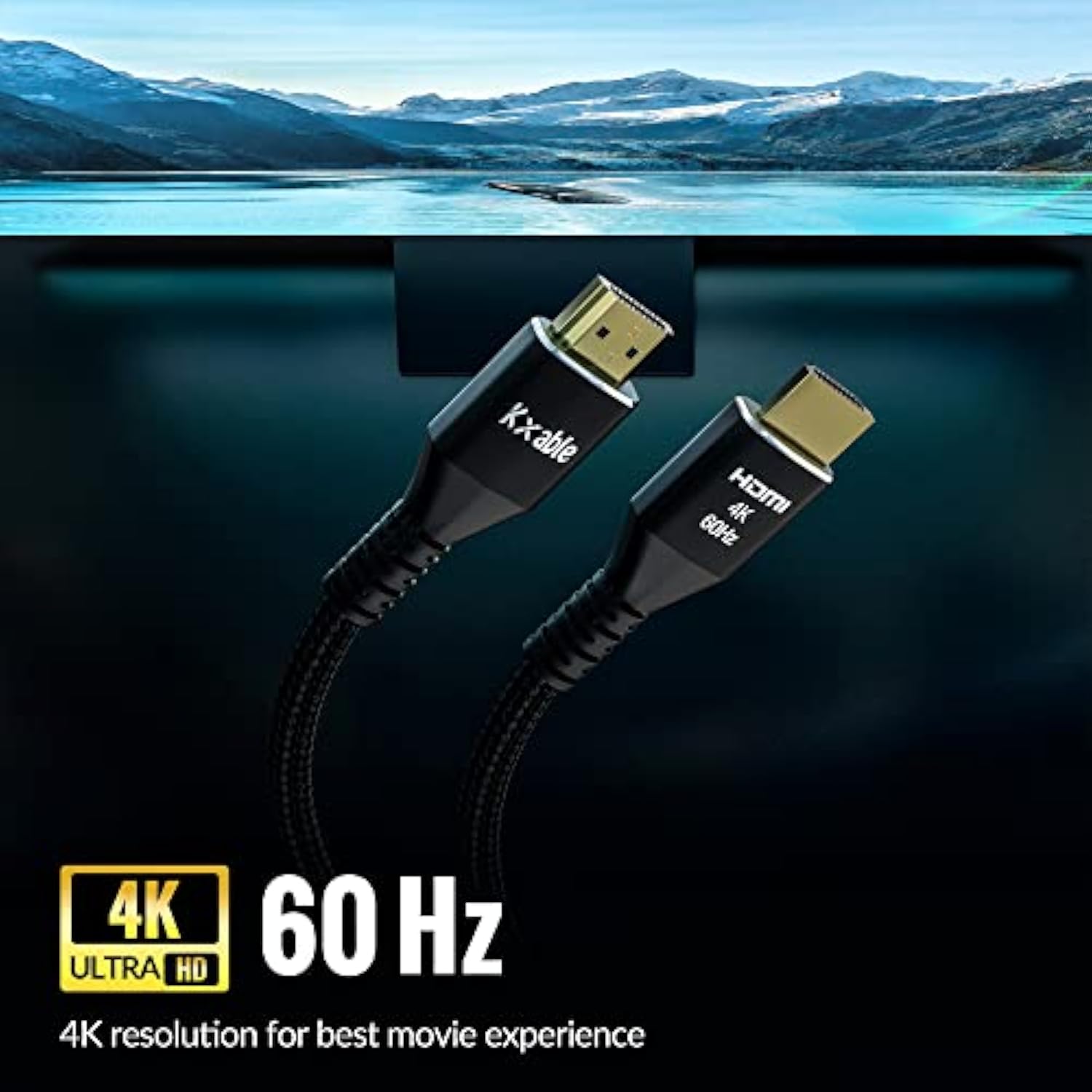 4K Hdmi Cable 2 Feet (10 Pack), Ultra Hd Hdmi 2.0 Cable, Nylon Braided & Gold-