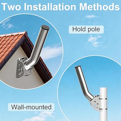 Antenna Mount - Universal 14" Adjustable J Pole & Wall Bracket Kit For Outdoor Wireless Access Points, Bridges, Cpe, Weather Stations - Weatherproof Design (1-Pack)