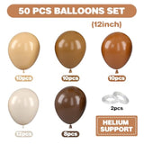 12Inch Brown Neutral Latex Balloons Wedding Fall Baby Shower Thanksgiving Decor