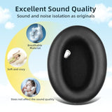 Replacement Earpads For Sony Wh-1000Xm4 (Wh1000Xm4) Headphones, Ear Pads Cushions With Noise Isolation Foam, Added Thickness, Without Affecting Sensor(Black)