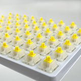 Gateron Milky Yellow Pro Switches, Pre-Lubed Linear 5 Pin For All Mx Mechanica