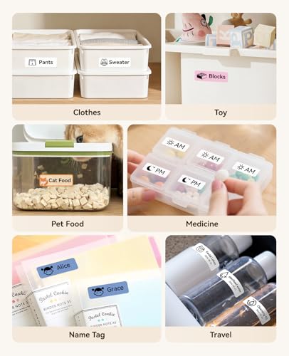 D11 Bluetooth Label Maker 300 Dpi Portable Label Printer With 3Rolls Labels