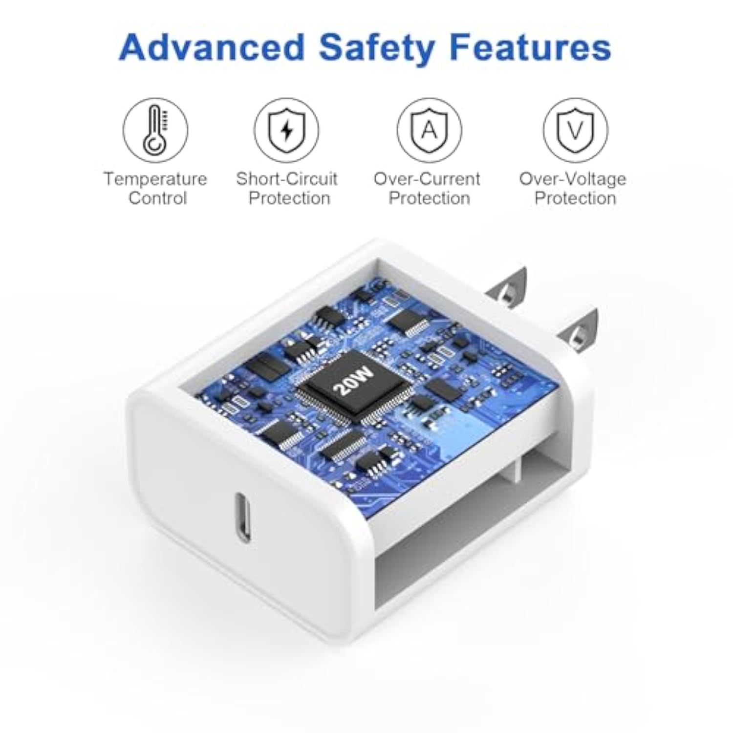 Iphone 17 16 15 Charger Fast Charging, 2 Pack 20W Usb C Fast Charger Block With 6Ft Woven Usb C To C Charging Cable Compatible For Iphone 17/17 Pro/17 Pro Max/Air/16/16 Pro Max/15/15 Pro Max