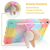 For Ipad 9Th 8Th 7Th Generation Case With Kickstand Butterfly Wings Pencil Hol