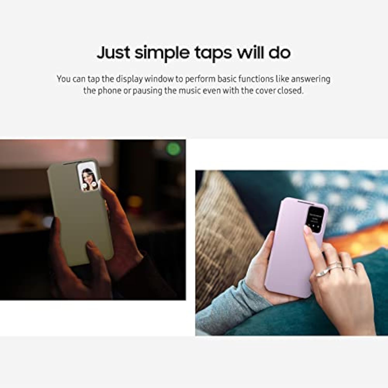 SAMSUNG Galaxy S23+ Plus S-View Wallet Phone Case, Protective Cover w/ Card Holder Slot, Finger Tap Clear Window, US Version, EF-ZS916CBEGUS, Black