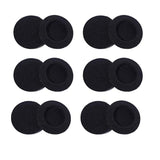 6 Pairs Foam Ear Pad Replacement Cushions, 60Mm/2.4 Inch Black Earpad Cover, Disposable Headset Sponge Covers Cap Earphone Accessories