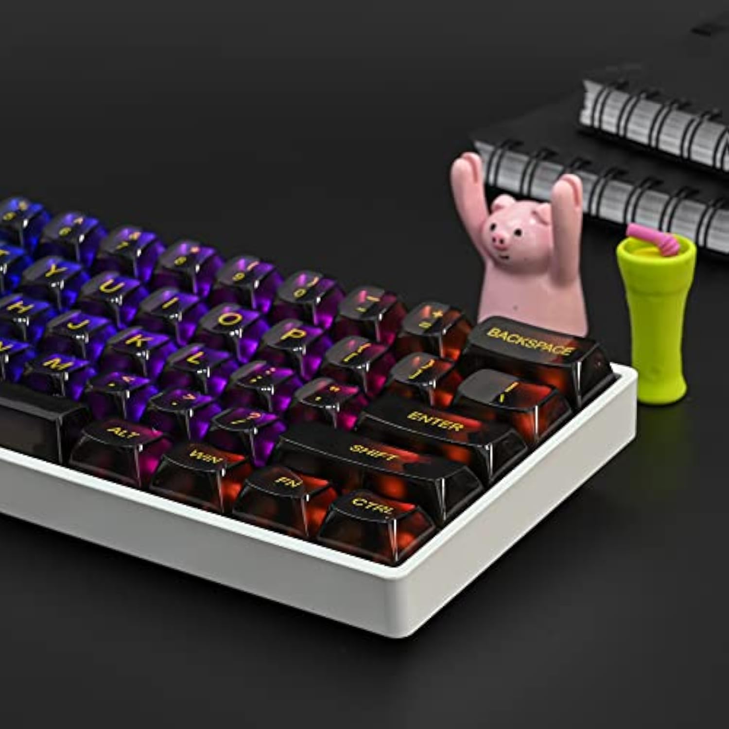 Matcha Keycaps 60 Percent, Abs Double Shot Keycaps, Asa Profile, 150 Keycap Se