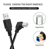 Usb Printer Cable 90 Degree Usb 2.0 A Male To B Male Printer Scanner Usb B Cab