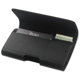 Plus Size Black Leather Wallet Pouch Clip ( Plus Size Compatible With The Apple Iphone 8 Plus / 7 Plus / 6S Plus With A Heavy Duty Hybrid Case On ) And Zoomazig Stylus