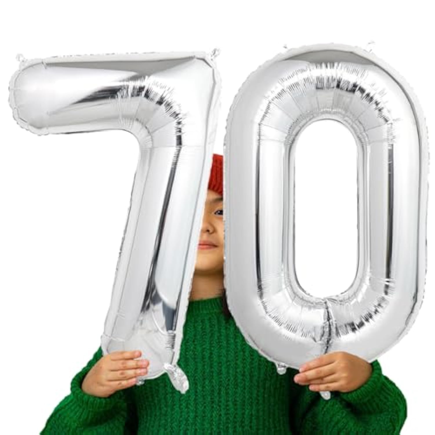 40 Inch Silver 70 Number Balloons, Giant Jumbo Helium Mylar Foil Silver Number Balloons For Birthday, Silver Mylar Digital Balloons For 70Th Birthday, Anniversary Party Decorations Supplies